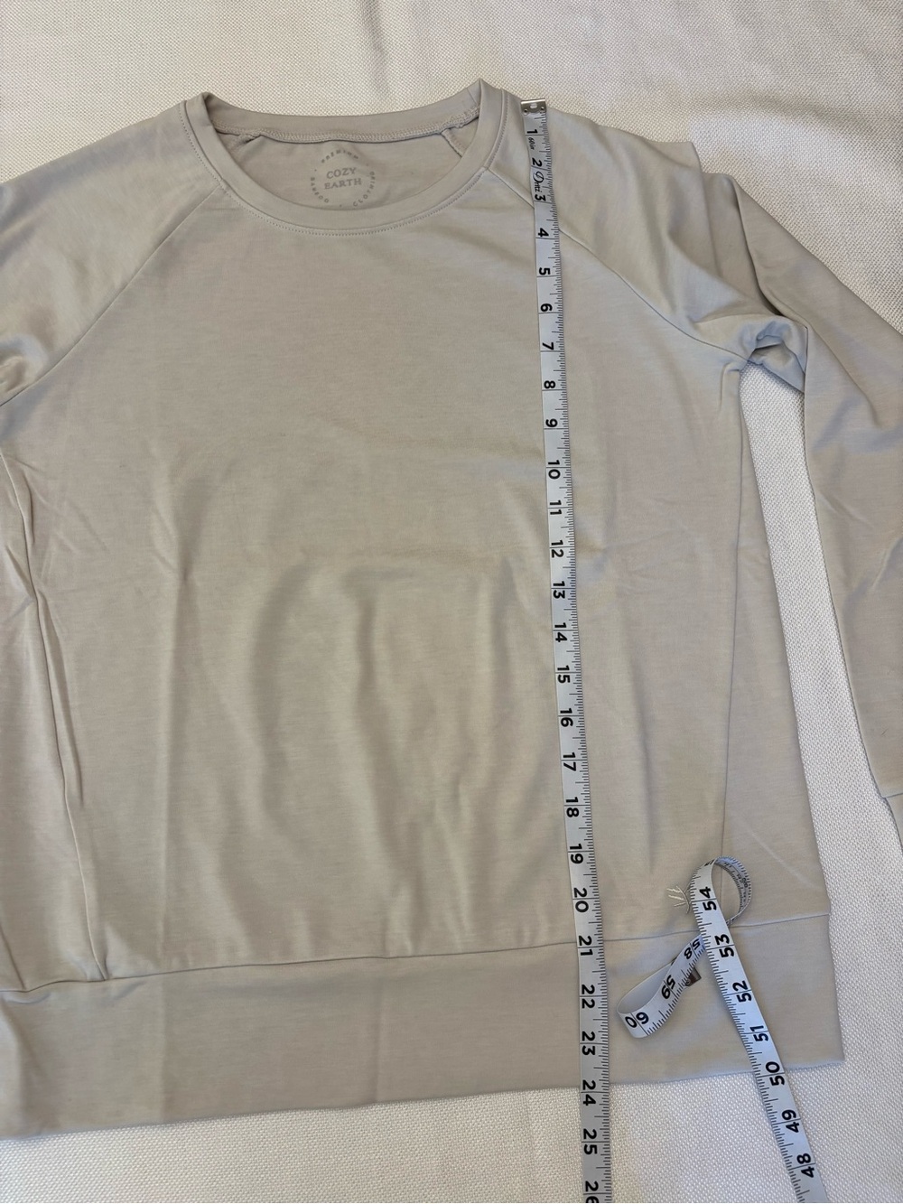Cozy Earth lightweight pullover Crew — Light Gray